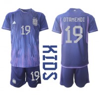 Argentina Nicolas Otamendi #19 Fotballklær Bortedraktsett Barn VM 2022 Kortermet (+ korte bukser)